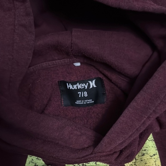 Hurley Maroon Hoodie with Gradient Logo - Picture 2 of 3